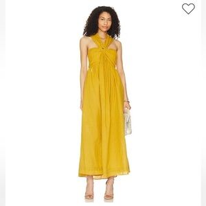 NWT Cleobella Aurelia Maxi Dress in Mustard XS